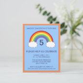 Uitnodigingen van Rainbow Birthday Party (Staand voorkant)
