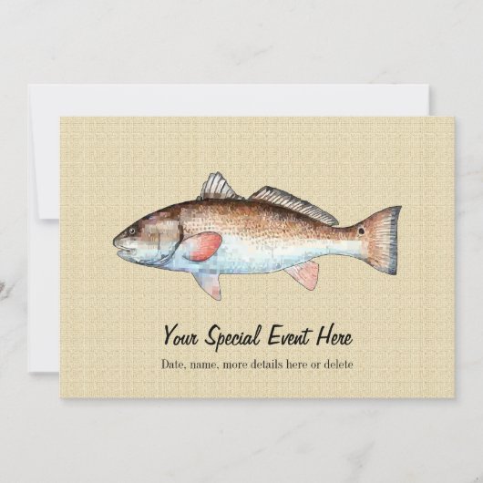 Uitnodigingen van Redfish Event Party (Voorkant)