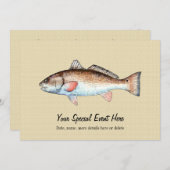 Uitnodigingen van Redfish Event Party (Voorkant / Achterkant)