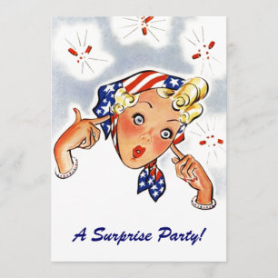 Uitnodigingen van  Retro Whimsical Surprise Party