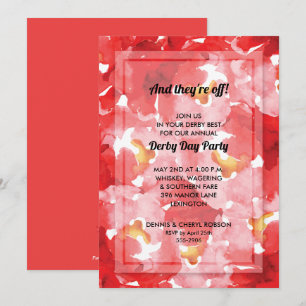 Uitnodigingen van rozen Collage Derby Day Party