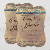 Uitnodigingen van Rustic Country  Couple voor douc (Voorkant / Achterkant)