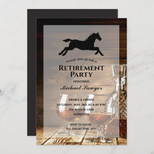 Uitnodigingen van Rustic Whiskey Retirement Party