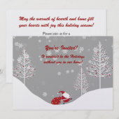 Uitnodigingen van Santa Trees Winter Scene Holiday (Voorkant / Achterkant)