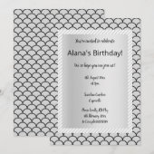 Uitnodigingen van Silver Grey Mermaid (Voorkant / Achterkant)