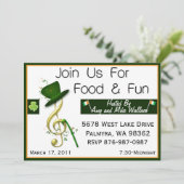 Uitnodigingen van speciale St. Patrick's Day (Staand voorkant)