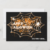 Uitnodigingen van Spiderweb Halloween Party (Voorkant)