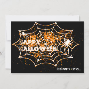 Uitnodigingen van Spiderweb Halloween Party