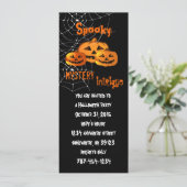 Uitnodigingen van spin Web Halloween Party (Staand voorkant)