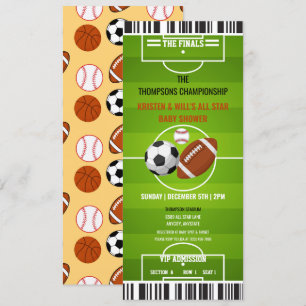 Uitnodigingen van sportpartijen Jongen Baby show