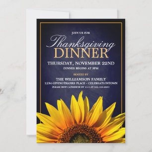 Uitnodigingen van Thanksgiving-inwendige partijen