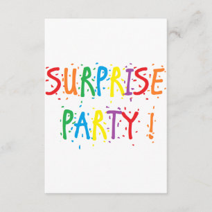 Uitnodigingen van "verrassende partij"