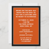 Uitnodigingen van volwassen Halloween-partijen (Achterkant)