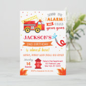 Uitnodigingen van vuurvrachtwagenpartij (Staand voorkant)