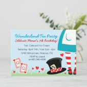 Uitnodigingen van Wonderland Tea Party (Staand voorkant)