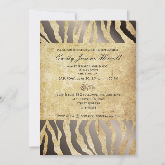 Uitnodigingen van  Zebra/Afstuderen (Achterkant)