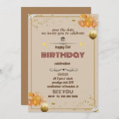 Uitnodigingen Verjaardag 21e (Voorkant / Achterkant)