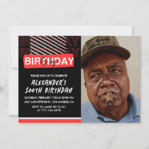 Uitnodigingen voor 100ste verjaardag mannen feest