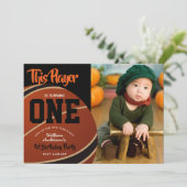 UITNODIGINGEN VOOR 1e VERJAARDAG BASKETBAL JONGENS (Staand voorkant)