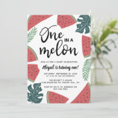 Uitnodigingen voor 1e verjaardag One In A Melon (Staand voorkant)