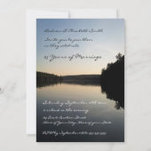 Uitnodigingen voor 25-jarig huwelijksfeest bij zon (Achterkant)