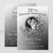 Uitnodigingen voor 25-jarig huwelijksjubileum (Voorkant / Achterkant)