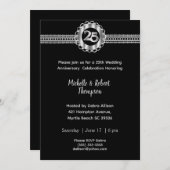 Uitnodigingen voor 25-jarig huwelijksjubileum (Voorkant / Achterkant)