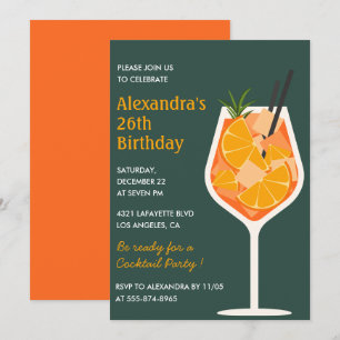 Uitnodigingen voor 26ste verjaardag Cocktail Elega