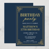 Uitnodigingen voor 37e verjaardag Verjaardagsfeest (Voorkant / Achterkant)