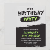 Uitnodigingen voor 44e verjaardag Heren Graffiti S (Voorkant / Achterkant)