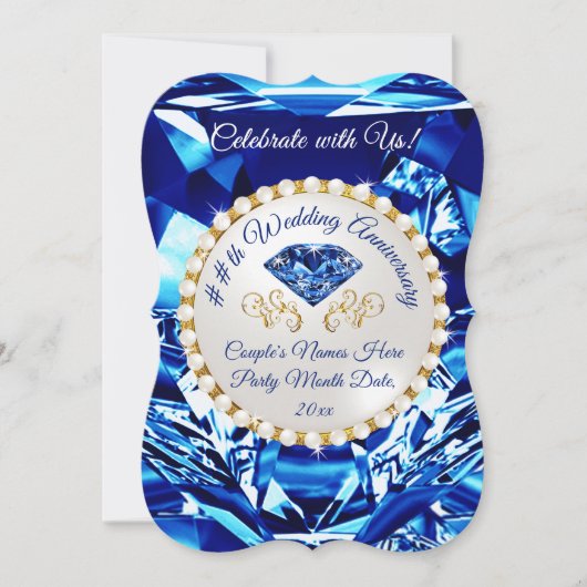 Uitnodigingen voor 45-jarige of 65-jarige trouwdag (Voorkant)