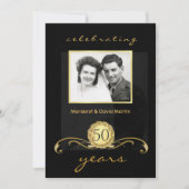 Uitnodigingen voor 50-jarig jubileumfeest met vint (Voorkant)