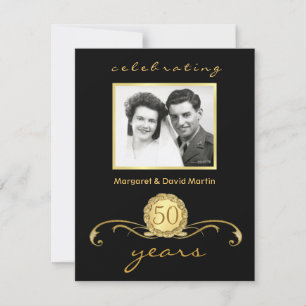 Uitnodigingen voor 50-jarig jubileumfeest Vintage