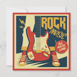 Uitnodigingen voor aangepaste tekst Rock-muziek
