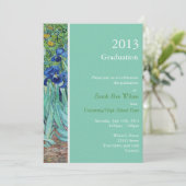 Uitnodigingen voor afgestudeerden in Irises (Staand voorkant)