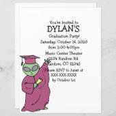 Uitnodigingen voor afgestudeerden van Alien-themat (Voorkant / Achterkant)