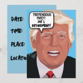 UITNODIGINGEN VOOR AFscheidsfeestje VAN DONALD TRU (Voorkant / Achterkant)