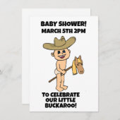 UITNODIGINGEN VOOR BABYSHOWER VOOR JONGEN COWBOY (Voorkant / Achterkant)
