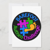 Uitnodigingen voor Barefoot Autism Challenge (Voorkant)