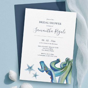 Uitnodigingen voor Beach Bridal Shower   Zee