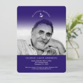 Uitnodigingen voor begrafenisactiviteiten voor ank (Staand voorkant)