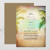 Uitnodigingen voor bruidsdouche bij zonsondergang (Voorkant / Achterkant)