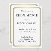 Uitnodigingen voor bruidsdouche in Great Gatsby Ar (Voorkant / Achterkant)