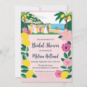 Uitnodigingen voor bruidsdouches Amalfi Coast