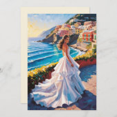 Uitnodigingen voor bruidsdouches Amalfi Coast (Voorkant / Achterkant)