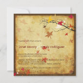 Uitnodigingen voor bruiloft/paarse bladeren