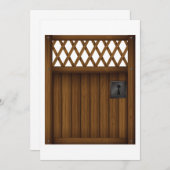 Uitnodigingen voor bruin hout van hout (Voorkant / Achterkant)