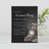 Uitnodigingen voor cocktailparty met de heer Pug e (Staand voorkant)