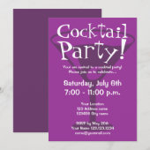 Uitnodigingen voor cocktailparty's voor feesten (Voorkant / Achterkant)