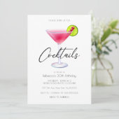 Uitnodigingen voor Cosmo Cocktailparty (Staand voorkant)